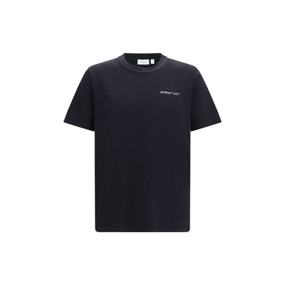 Off-White Logo Quote Black Cotton T-Shirt | Men's Designer Crew Neck Tee | AW26