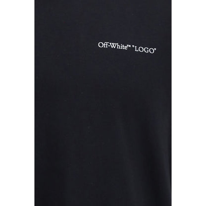 Off-White Logo Quote Black Cotton T-Shirt | Men's Designer Crew Neck Tee | AW26