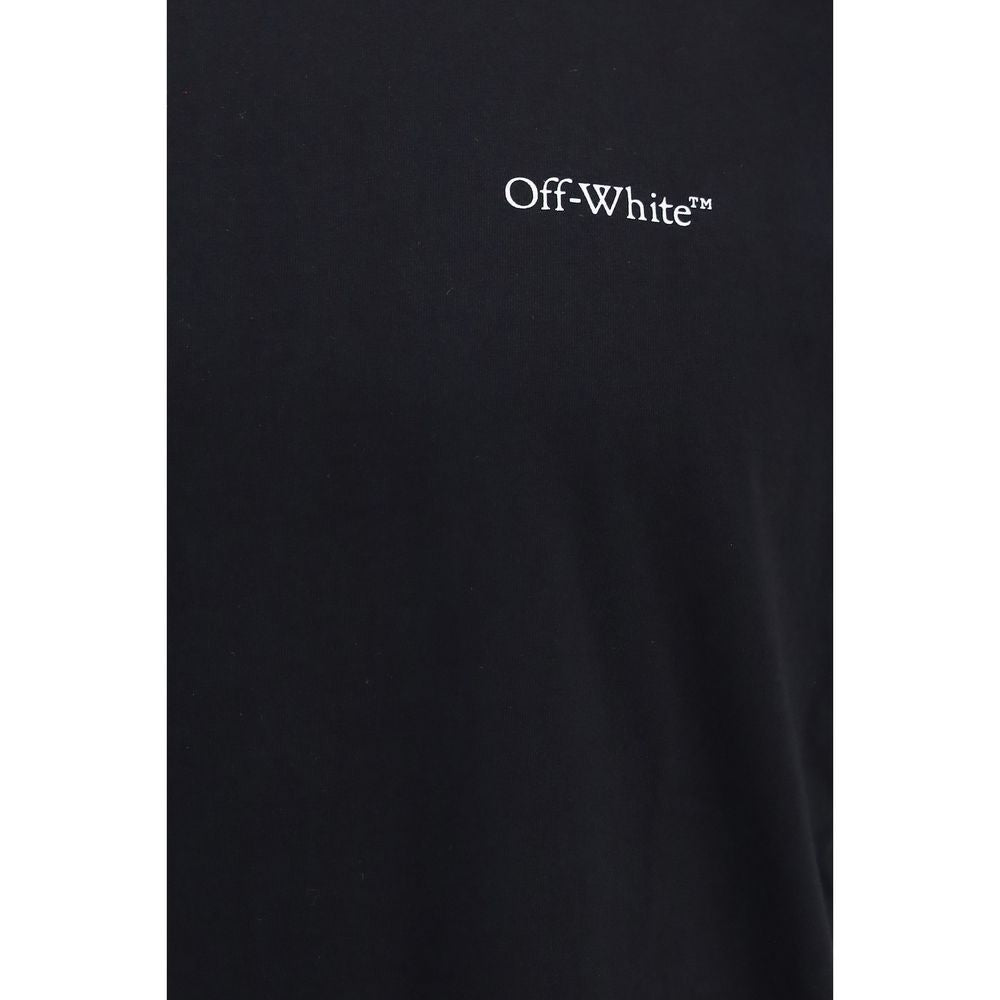 Off-White Small Bookish Black Cotton T-Shirt | Men's Designer Tee AW26 | Kloset97