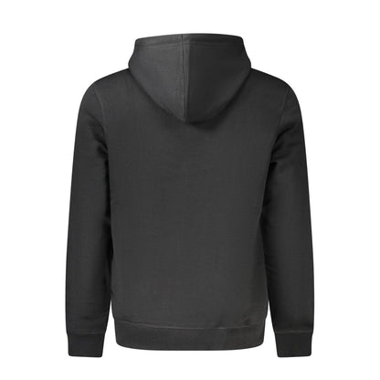 Hugo Boss Blue Cotton Hoodie for Men | Embroidered Logo Luxury Pullover Hoodie