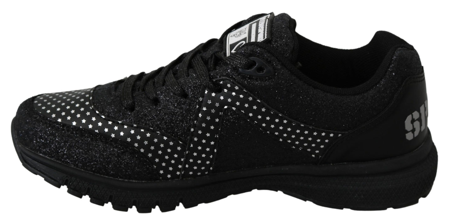 Philipp Plein Sport Jasmines Black Leather Sneakers – Luxury Designer Running Shoes