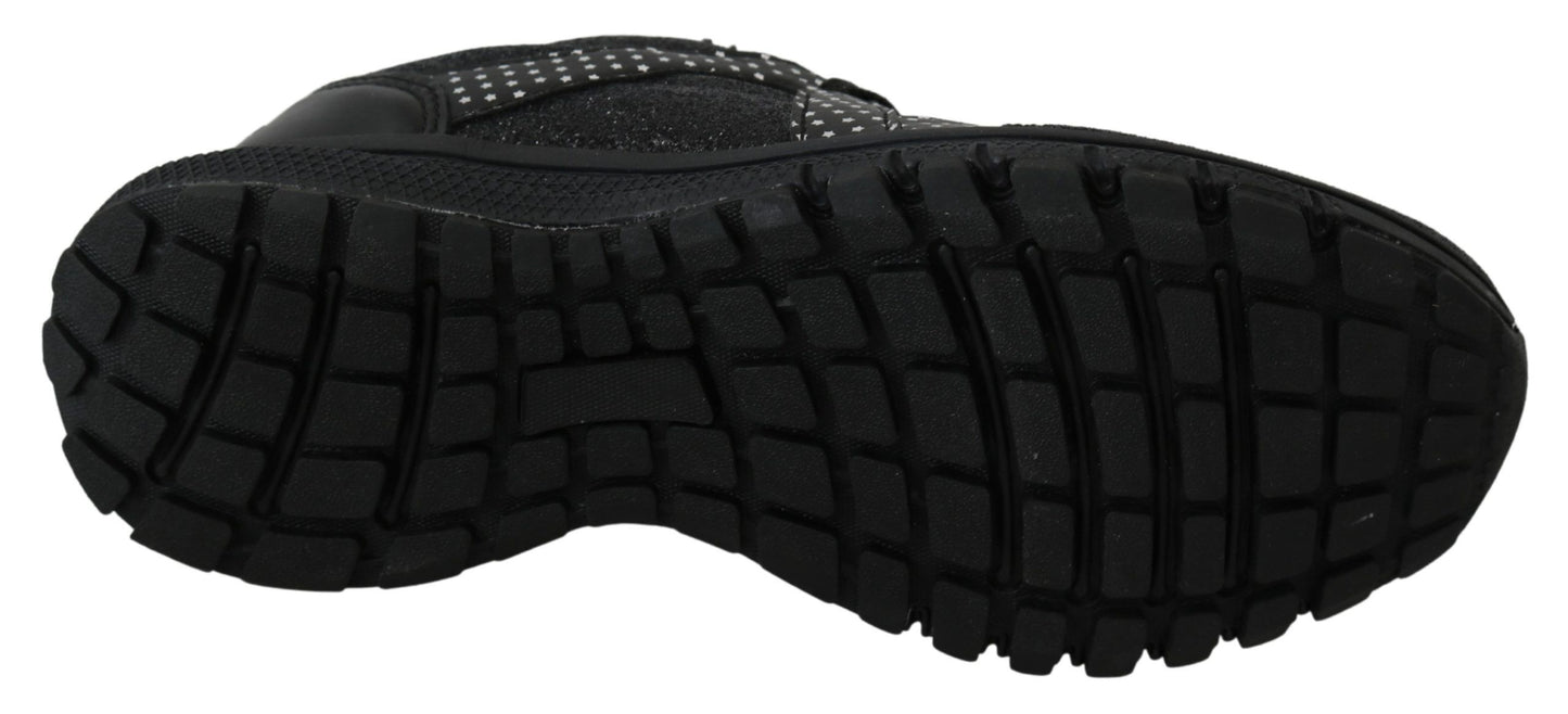 Philipp Plein Sport Jasmines Black Leather Sneakers – Luxury Designer Running Shoes