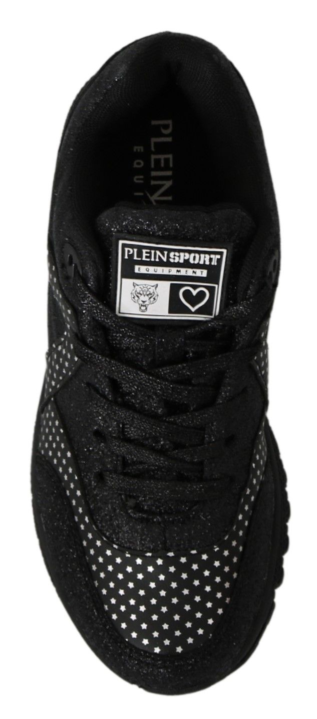 Philipp Plein Sport Jasmines Black Leather Sneakers – Luxury Designer Running Shoes