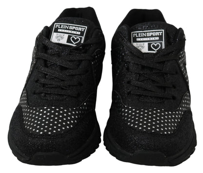 Philipp Plein Sport Jasmines Black Leather Sneakers – Luxury Designer Running Shoes
