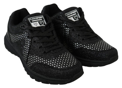 Philipp Plein Sport Jasmines Black Leather Sneakers – Luxury Designer Running Shoes