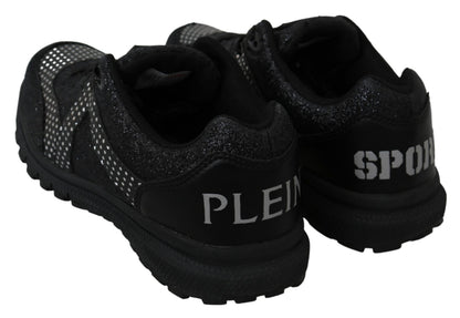 Philipp Plein Sport Jasmines Black Leather Sneakers – Luxury Designer Running Shoes
