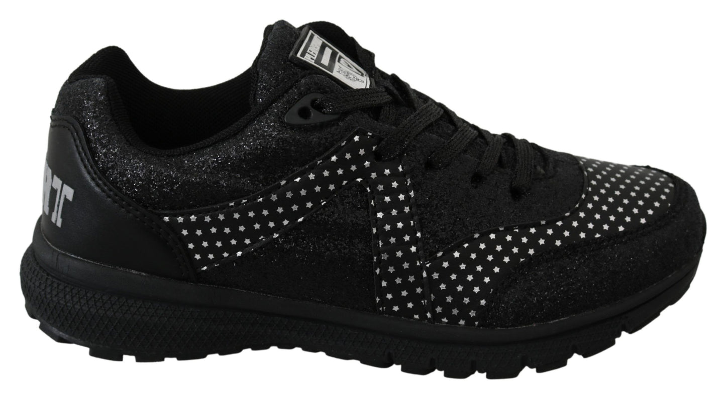 Philipp Plein Sport Jasmines Black Leather Sneakers – Luxury Designer Running Shoes