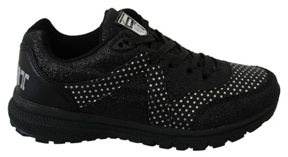 Philipp Plein Sport Jasmines Black Leather Sneakers – Luxury Designer Running Shoes