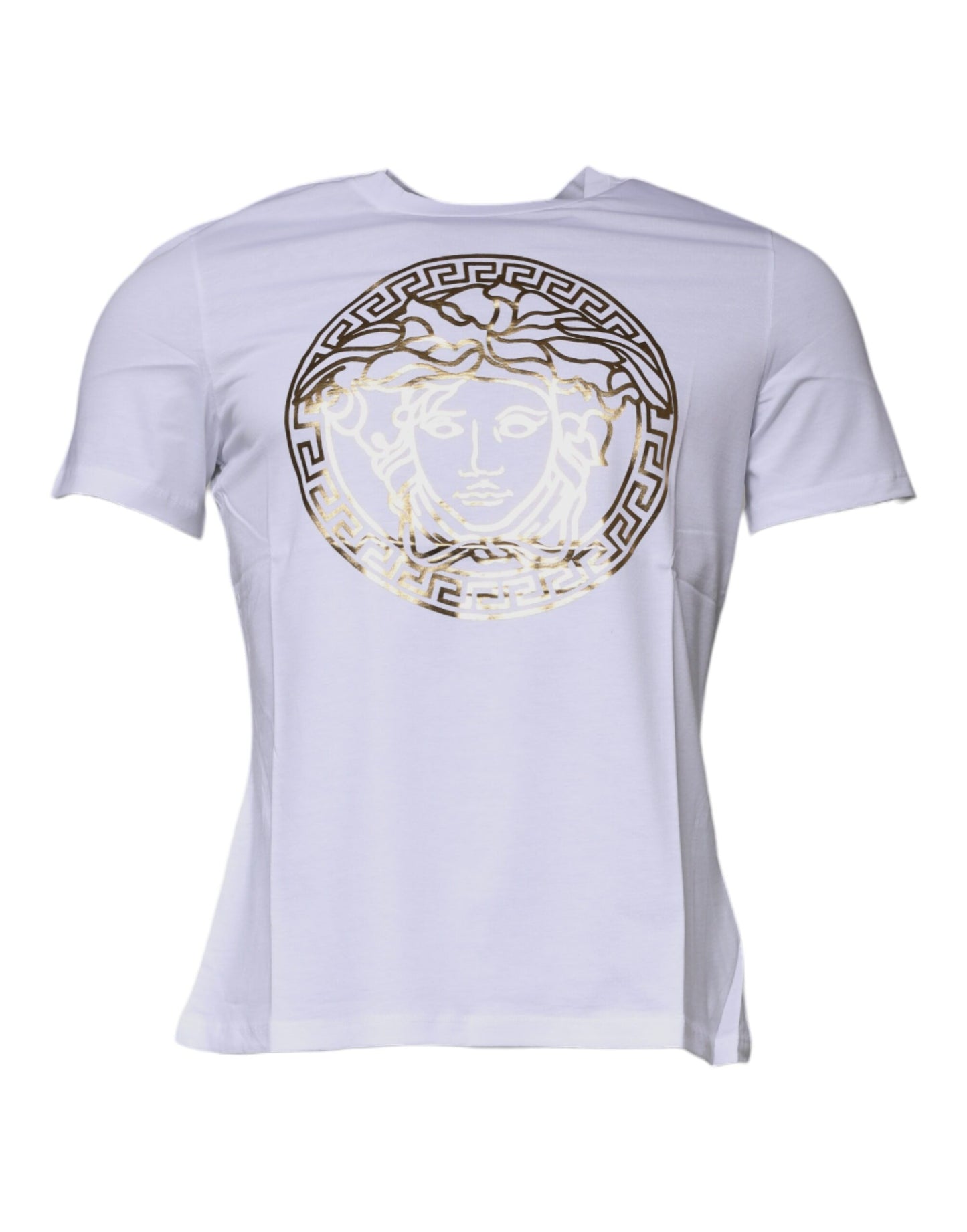Versace Medusa Print White Cotton T-Shirt – Made in Italy Luxury Designer Tee