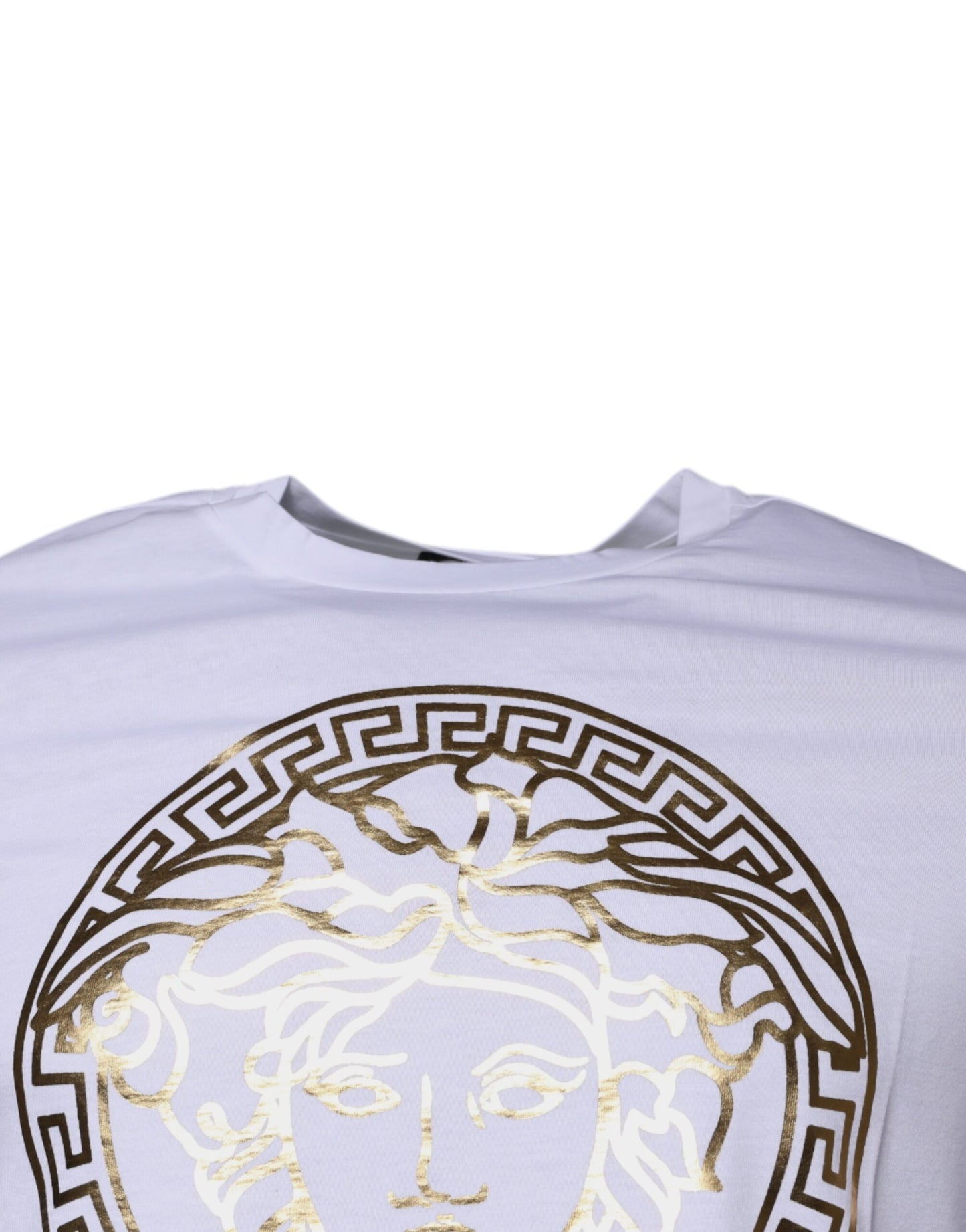 Versace Medusa Print White Cotton T-Shirt – Made in Italy Luxury Designer Tee