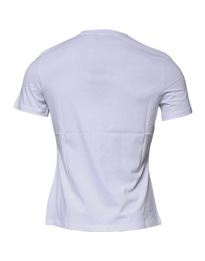Versace Medusa Print White Cotton T-Shirt – Made in Italy Luxury Designer Tee