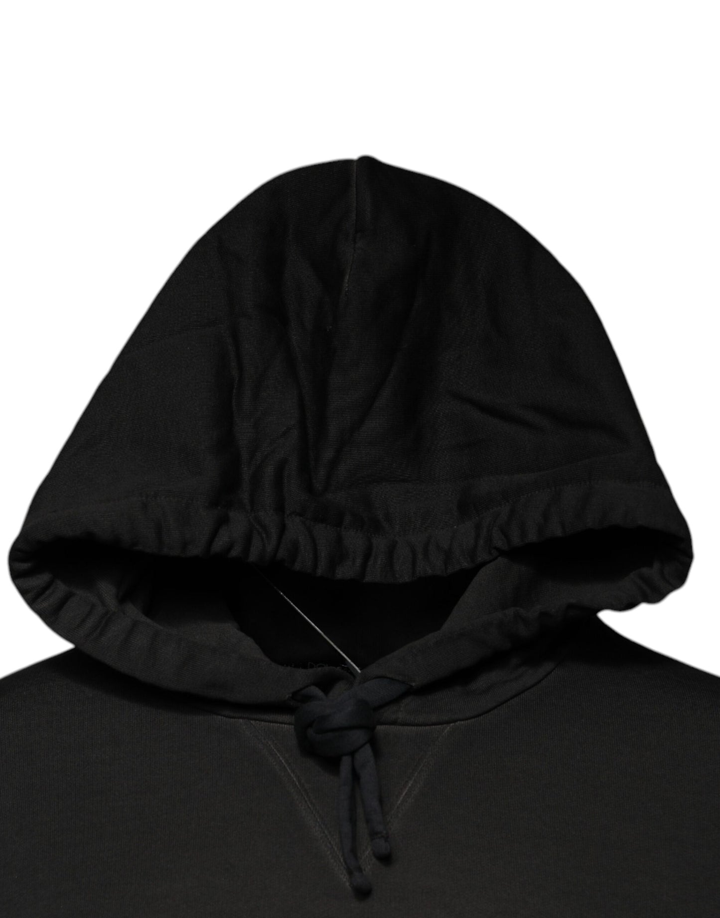 Dolce & Gabbana DG Shield Hoodie Black Cotton Pullover Sweatshirt Made in Italy