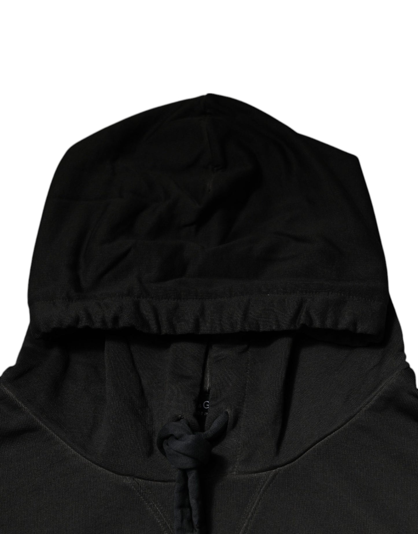 Dolce & Gabbana DG Shield Hoodie Black Cotton Pullover Sweatshirt Made in Italy