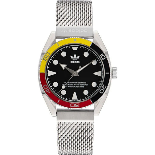 Adidas Grey Stainless Steel Sport Watch 42mm Quartz Black Dial 10ATM