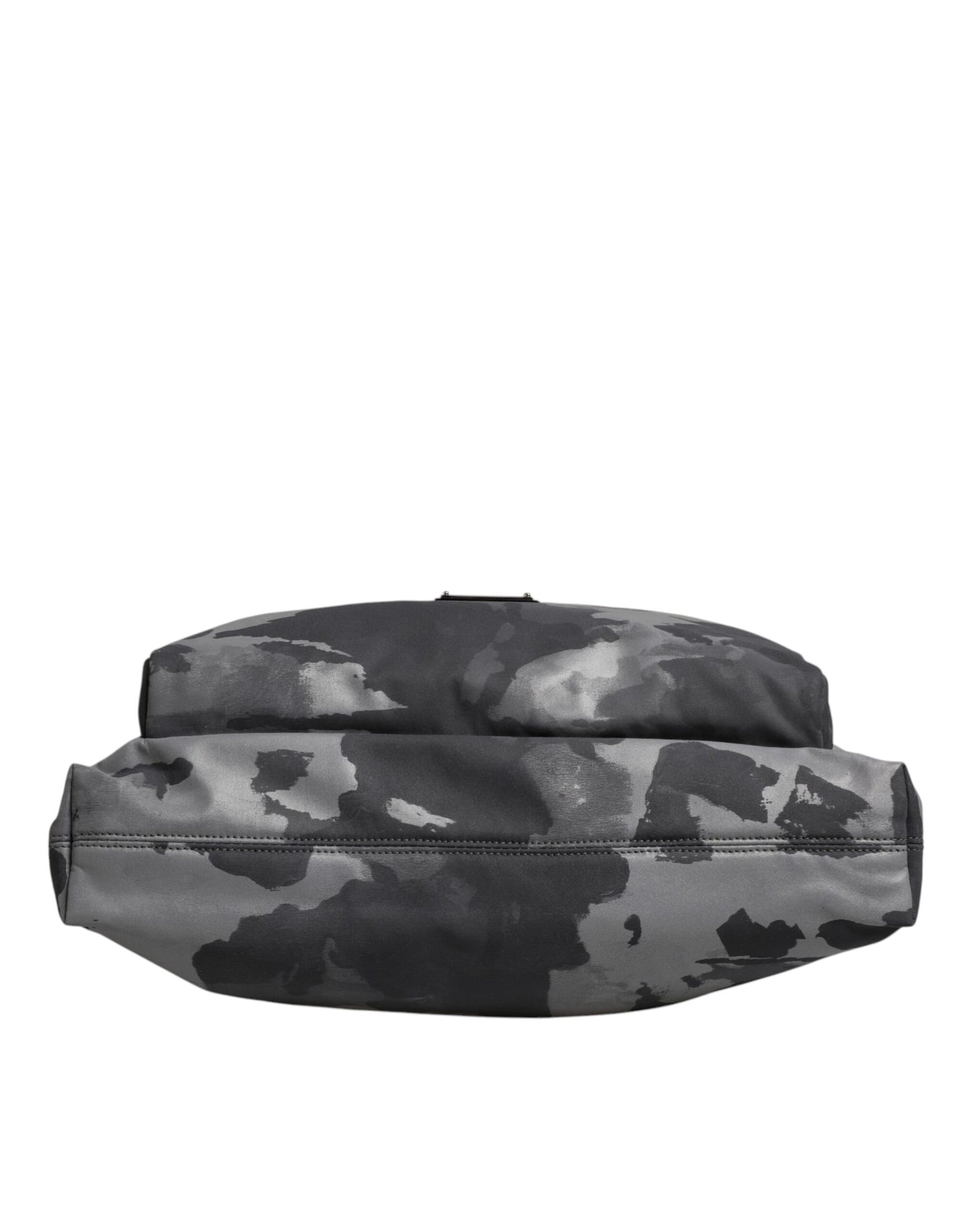 Dolce & Gabbana Grey Camouflage Tote Bag – Luxury Cotton Multi-Compartment Designer Shoulder Bag