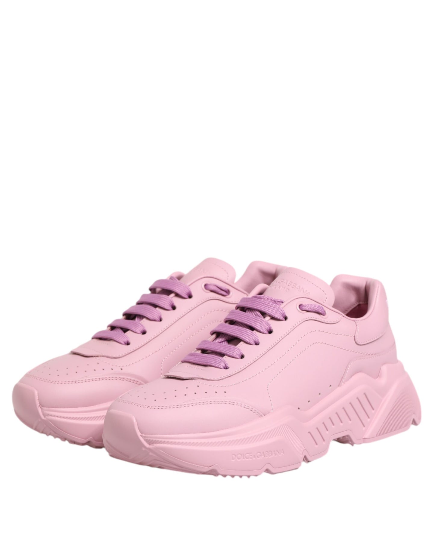 Dolce & Gabbana Daymaster Pink Leather Sneakers | Luxury Designer Low Top Trainers