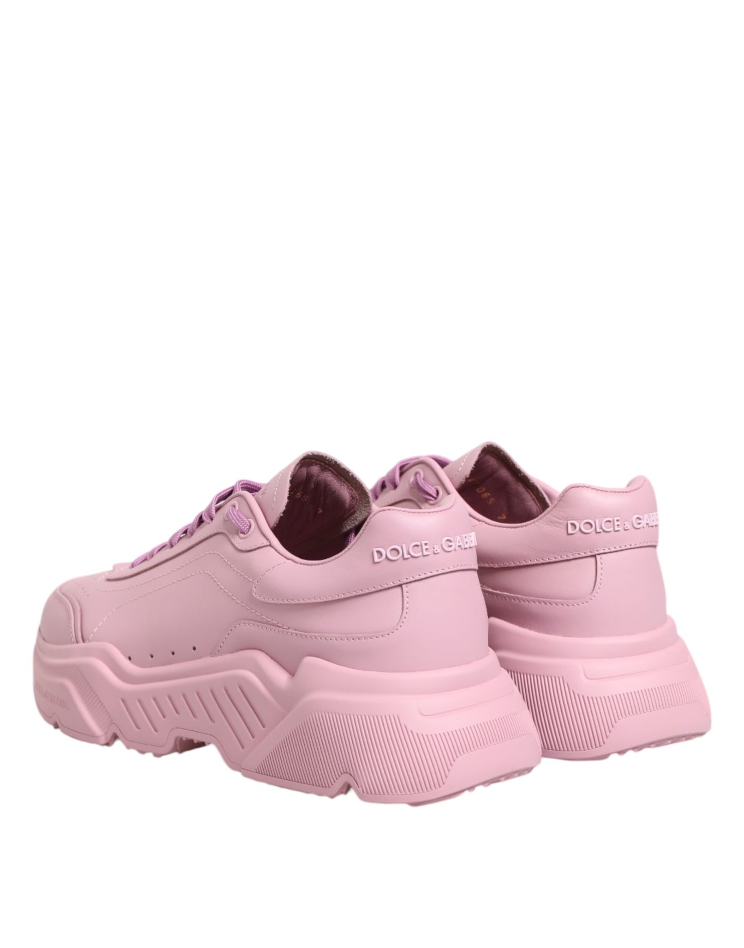 Dolce & Gabbana Daymaster Pink Leather Sneakers | Luxury Designer Low Top Trainers