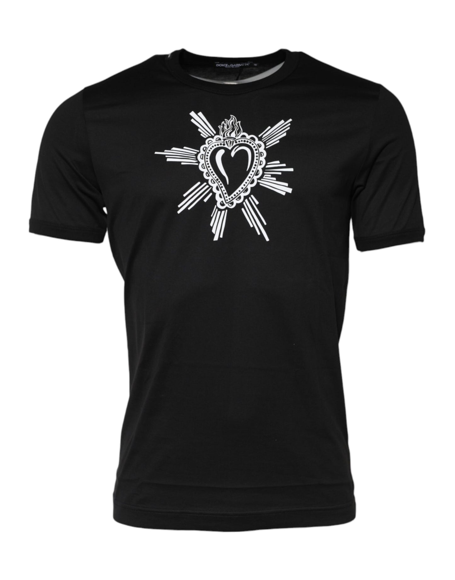 Dolce & Gabbana Black Crew Neck T-Shirt – Men's Luxury Cotton Tee