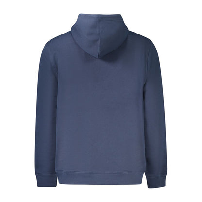 Tommy Hilfiger Blue Hoodie Men’s Logo Embroidered Sweatshirt Cotton Pullover