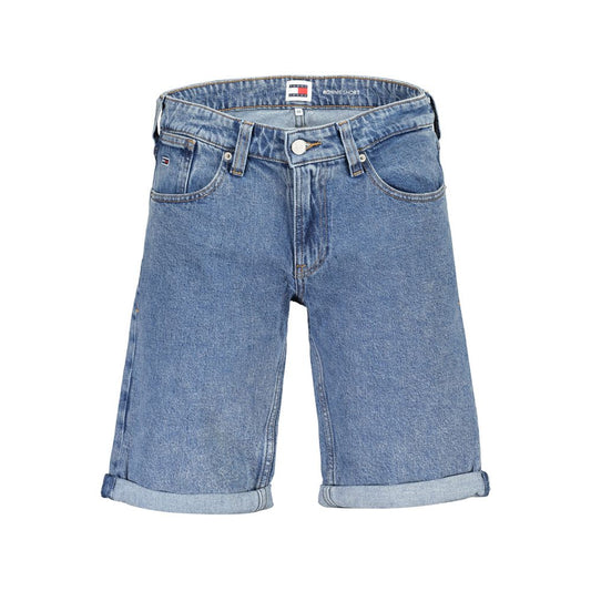 Tommy Hilfiger Ronnie Men’s Blue Denim Shorts Organic Cotton Stretch Designer Shorts