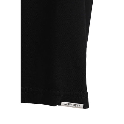 Represent Black Monogram Cotton T-Shirt – Regular Fit Designer Tee
