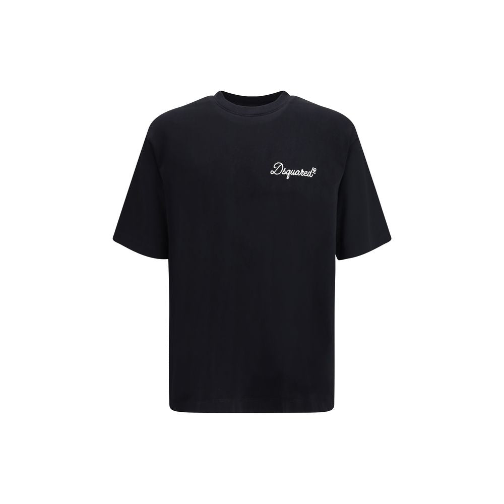 Dsquared² Black Logo Oversized Cotton T-Shirt – AW26